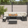 Juego de sofá de jardín de 9 piezas con cojines Ratán Poliéster Negro von , Outdoor-Sofas - Ref: Foro24-3361755, Preis: 614,5...