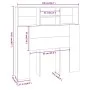 Weißes Kopfteilmöbel 100x19x103,5 cm von vidaXL, Kopf- und Fußteile - Ref: Foro24-811844, Preis: 76,15 €, Rabatt: %