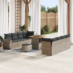 Conjunto de Sofá de Jardín de 11 Piezas con
