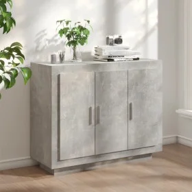 Beton grau Sperrholz Anrichte 92x35x75 cm von vidaXL, Sideboards - Ref: Foro24-811839, Preis: 82,57 €, Rabatt: %