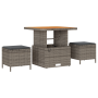 Conjunto Sofá Jardín 9 Piezas con Cojines Gris Poliratán Acacia | Foro24.es | Tu tienda online para hogar, jardín y más Foro24.es