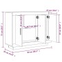 Beton grau Sperrholz Anrichte 92x35x75 cm von vidaXL, Sideboards - Ref: Foro24-811839, Preis: 87,92 €, Rabatt: %