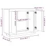 Gray concrete plywood sideboard 92x35x75 cm by vidaXL, Sideboards - Ref: Foro24-811839, Price: 82,55 €, Discount: %