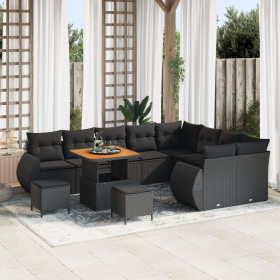 Conjunto de Sofá de Jardín de 12 Piezas con