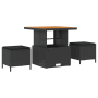 Conjunto de Sofá de Jardín de 12 Piezas con Cojines Negro Poliratán Acacia by , Outdoor sofas - Ref: Foro24-3361909, Price: 8...