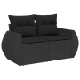 Conjunto de Sofá de Jardín de 12 Piezas con Cojines Negro Poliratán Acacia by , Outdoor sofas - Ref: Foro24-3361909, Price: 8...