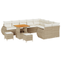 Conjunto de Sofá de Jardín de 12 Piezas con Cojines Beige Poliratán Acacia | Foro24.es | Tu tienda online para hogar, jardín y más Foro24.es