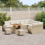 Conjunto de Sofá de Jardín de 12 Piezas con Cojines Beige Poliratán Acacia | Foro24.es | Tu tienda online para hogar, jardín y más Foro24.es