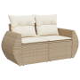 Conjunto de Sofá de Jardín de 12 Piezas con Cojines Beige Poliratán Acacia | Foro24.es | Tu tienda online para hogar, jardín y más Foro24.es