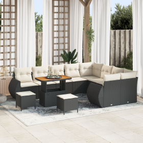 Set de Sofá de Jardín de 12 Piezas con Cojines