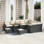 Set de Sofá de Jardín de 12 Piezas con Cojines Negro Poliratán Acacia | Foro24.es | Tu tienda online para hogar, jardín y más Foro24.es