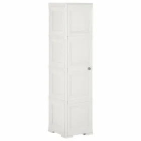 Kleiderschrank aus weißem Angora-Holzdesign, Kunststoff, 40 x 43 x 164 cm von vidaXL, Schließfächer und Lagerschränke - Ref: ...