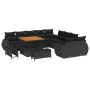 Set de Sofás de Jardín de 13 Piezas con Cojines Poliratán Negro Acacia | Foro24.es | Tu tienda online para hogar, jardín y más Foro24.es