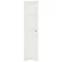 Armario de plástico diseño madera blanco angora 40x43x164 cm de vidaXL, Taquillas y armarios de almacenamiento - Ref: Foro24-...