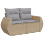 Conjunto de Sofá de Jardín de 13 Piezas con Cojines Beige de Polirratán Acacia | Foro24.es | Tu tienda online para hogar, jardín y más Foro24.es