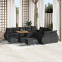 Juego de Sofá de Jardín de 13 Piezas con Cojines Negro Poliratán Acacia von , Outdoor-Sofas - Ref: Foro24-3361929, Preis: 889...