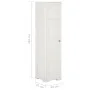 Kleiderschrank aus weißem Angora-Holzdesign, Kunststoff, 40 x 43 x 164 cm von vidaXL, Schließfächer und Lagerschränke - Ref: ...