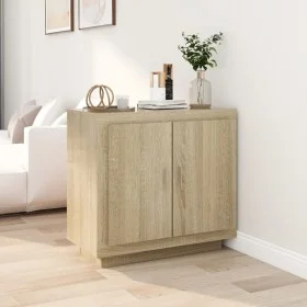 Sideboard aus Sonoma-Eichensperrholz, 80 x 40 x 75 cm von vidaXL, Sideboards - Ref: Foro24-811820, Preis: 85,34 €, Rabatt: %