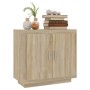 Aparador de madera contrachapada roble Sonoma 80x40x75 cm de vidaXL, Aparadores - Ref: Foro24-811820, Precio: 83,43 €, Descue...