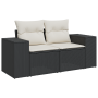 Set de Sofá de Jardín de 9 Piezas con Cojines Ratán Poliéster Negro Acacia | Foro24.es | Tu tienda online para hogar, jardín y más Foro24.es