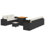 Set de Sofás de Jardín de 10 Piezas con Cojines Negro Ratán Sintético Acacia | Foro24.es | Tu tienda online para hogar, jardín y más Foro24.es
