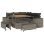 Conjunto de Sofás de Jardín de 8 Piezas con Cojines Gris Ratán Poliéster Acacia by , Outdoor sofas - Ref: Foro24-3361998, Pri...