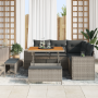 Conjunto de Sofás de Jardín de 8 Piezas con Cojines Gris Ratán Poliéster Acacia by , Outdoor sofas - Ref: Foro24-3361998, Pri...