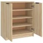 Mueble zapatero madera contrachapada roble sonoma 59x35x70 cm de vidaXL, Zapateros y organizadores de calzado - Ref: Foro24-8...