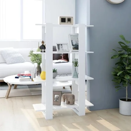 Weißes Regal/Raumteiler 80x30x123,5 cm von vidaXL, Bücherregale und Regale - Ref: Foro24-811574, Preis: 49,39 €, Rabatt: %