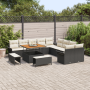 Set de Sofás de Jardín de 13 Piezas con Cojines Negro Ratán Sintético Acacia | Foro24.es | Tu tienda online para hogar, jardín y más Foro24.es