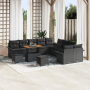 Juego de sofá de jardín de 13 piezas con cojines, negro, poliratán, acacia | Foro24.es | Tu tienda online para hogar, jardín y más Foro24.es