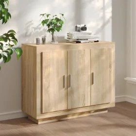 Aparador de madera contrachapada color roble Sonoma 92x35x75 cm de vidaXL, Aparadores - Ref: Foro24-811838, Precio: 83,09 €, ...