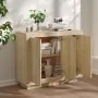 Aparador de madera contrachapada color roble Sonoma 92x35x75 cm de vidaXL, Aparadores - Ref: Foro24-811838, Precio: 83,05 €, ...
