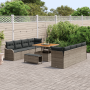 Juego de Sofá de Jardín de 11 Piezas con Cojines Gris Poliratán Acacia by , Outdoor sofas - Ref: Foro24-3362248, Price: 888,0...