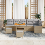Conjunto de 9 Piezas de Sofás de Jardín con Cojines Beige Poliratán Acacia | Foro24.es | Tu tienda online para hogar, jardín y más Foro24.es
