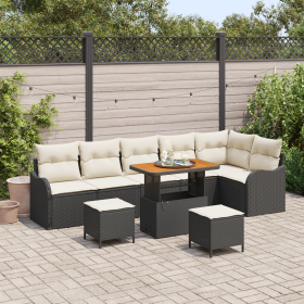 Conjunto de Sofá de Jardín de 9 Piezas con