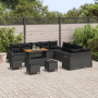 Juego de sofá de jardín de 14 piezas con cojines negro poliratán acacia by , Outdoor sofas - Ref: Foro24-3362329, Price: 944,...