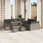Juego de Sofá de Jardín de 14 Piezas con Cojines Gris Polipropileno Acacia | Foro24.es | Tu tienda online para hogar, jardín y más Foro24.es