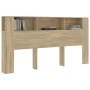 Mueble cabecero color roble Sonoma 200x18,5x104,5 cm de vidaXL, Cabeceros y pies de cama - Ref: Foro24-811955, Precio: 87,07 ...
