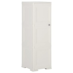 Kunststoff-Kleiderschrank im Angora-Design aus weißem Holz, 40 x 43 x 125 cm von vidaXL, Schließfächer und Lagerschränke - Re...