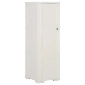 Kunststoff-Kleiderschrank im Angora-Design aus weißem Holz, 40 x 43 x 125 cm von vidaXL, Schließfächer und Lagerschränke - Re...
