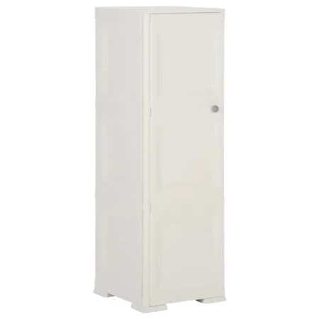 Kunststoff-Kleiderschrank im Angora-Design aus weißem Holz, 40 x 43 x 125 cm von vidaXL, Schließfächer und Lagerschränke - Re...