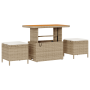 Juego de Sofás de Jardín de 10 Piezas con Cojines Beige Poliratán Acacia | Foro24.es | Tu tienda online para hogar, jardín y más Foro24.es