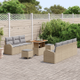 Juego de Sofás de Jardín de 10 Piezas con Cojines Beige Ratán Sintético Acacia | Foro24.es | Tu tienda online para hogar, jardín y más Foro24.es