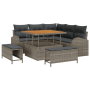 Conjunto de Sofá de Jardín de 8 Piezas con Cojines de Rattan Acacia Gris by , Outdoor sofas - Ref: Foro24-3362388, Price: 610...