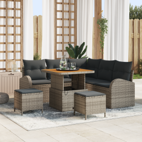 Conjunto de Sofá de Jardín de 8 Piezas con