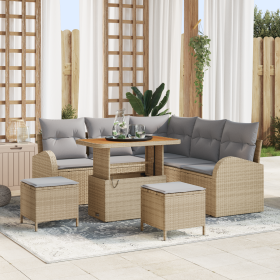 Conjunto de Sofá de Jardín de 8 Piezas con
