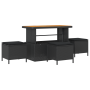 Juego de Sofá de Jardín de 9 Piezas con Cojines Ratán Negro Acacia by , Outdoor sofas - Ref: Foro24-3362399, Price: 576,79 €,...