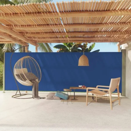 Einziehbare seitliche Gartenmarkise blau 180x600 cm von vidaXL, Sonnenschirme - Ref: Foro24-317966, Preis: 111,66 €, Rabatt: %