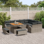 Juego de Sofás de Jardín de 12 Piezas con Cojines Gris de Ratán Polietileno Acacia by , Outdoor sofas - Ref: Foro24-3362428, ...